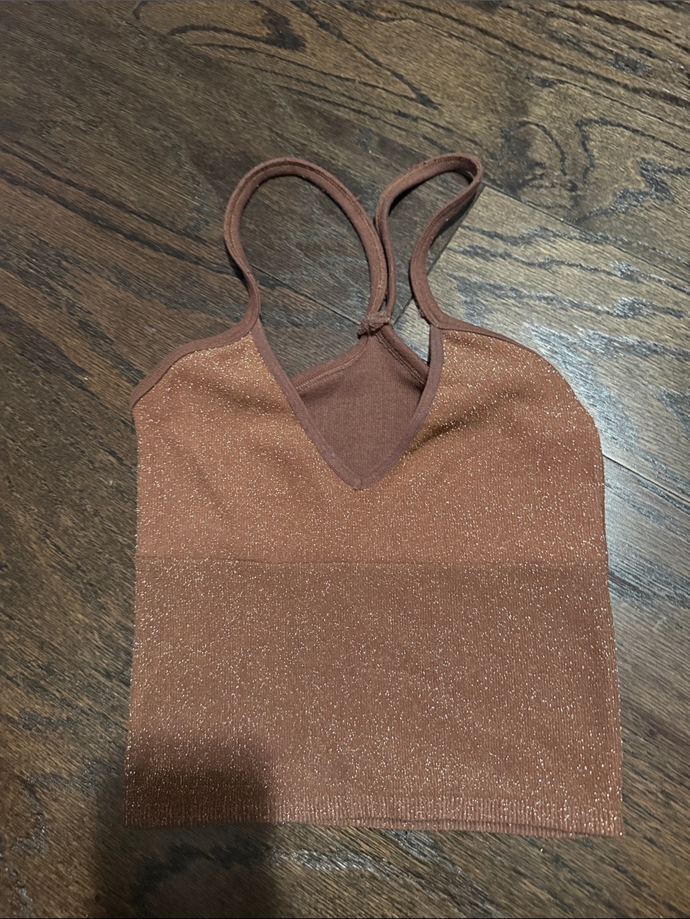 Free people ribbed stretch crop bralette shimmer gold